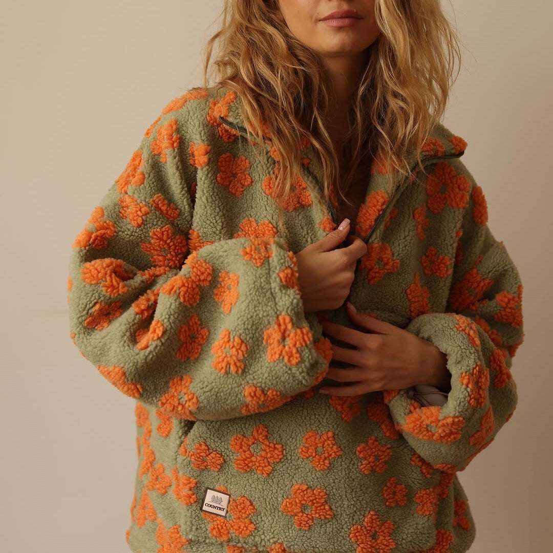 Daisy | Sherpa Boho Blomster Sweater