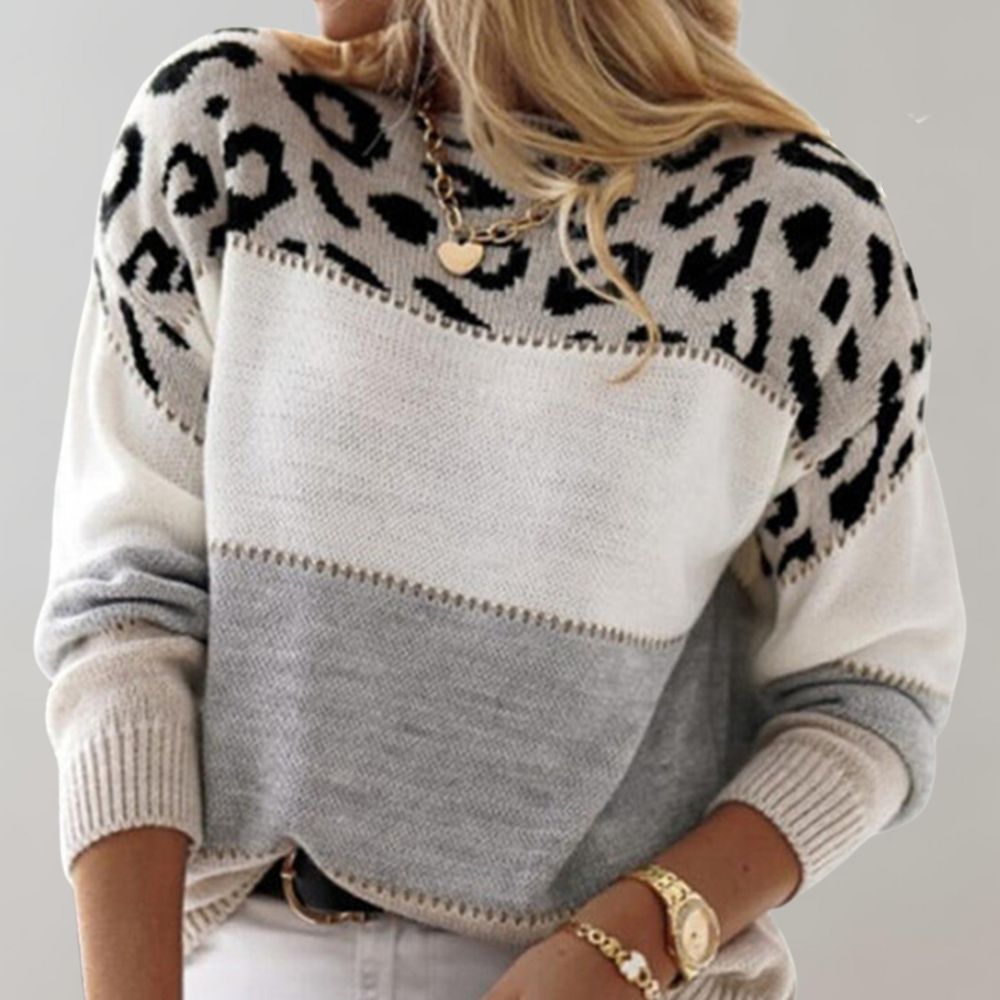 Rosa | Casual Trøje med Leopardprint