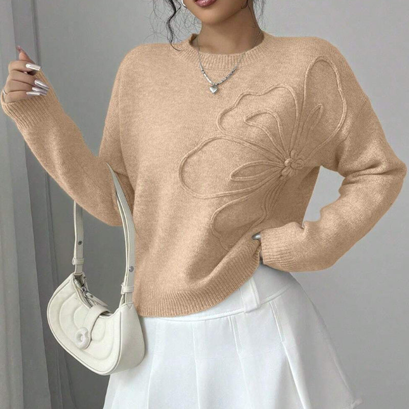 Alma | Strikket Blomster Sweater