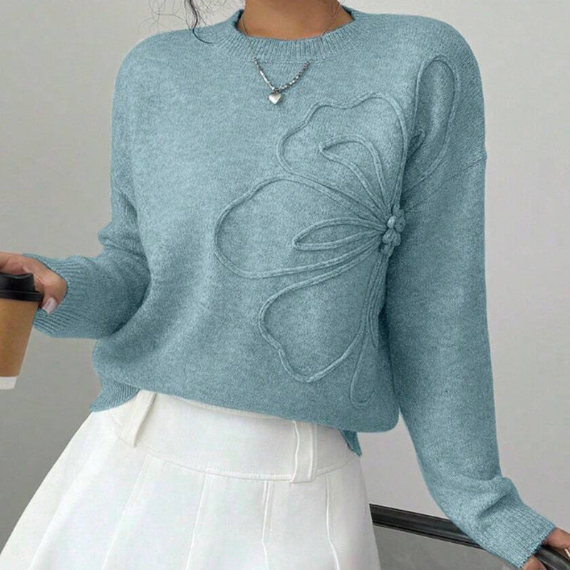 Alma | Strikket Blomster Sweater
