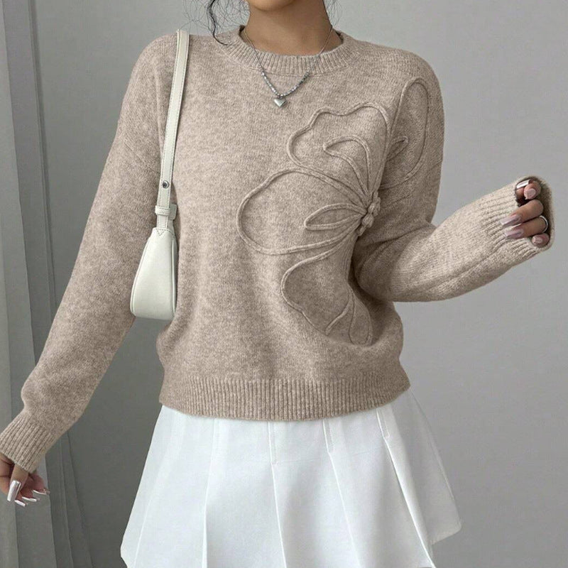 Alma | Strikket Blomster Sweater