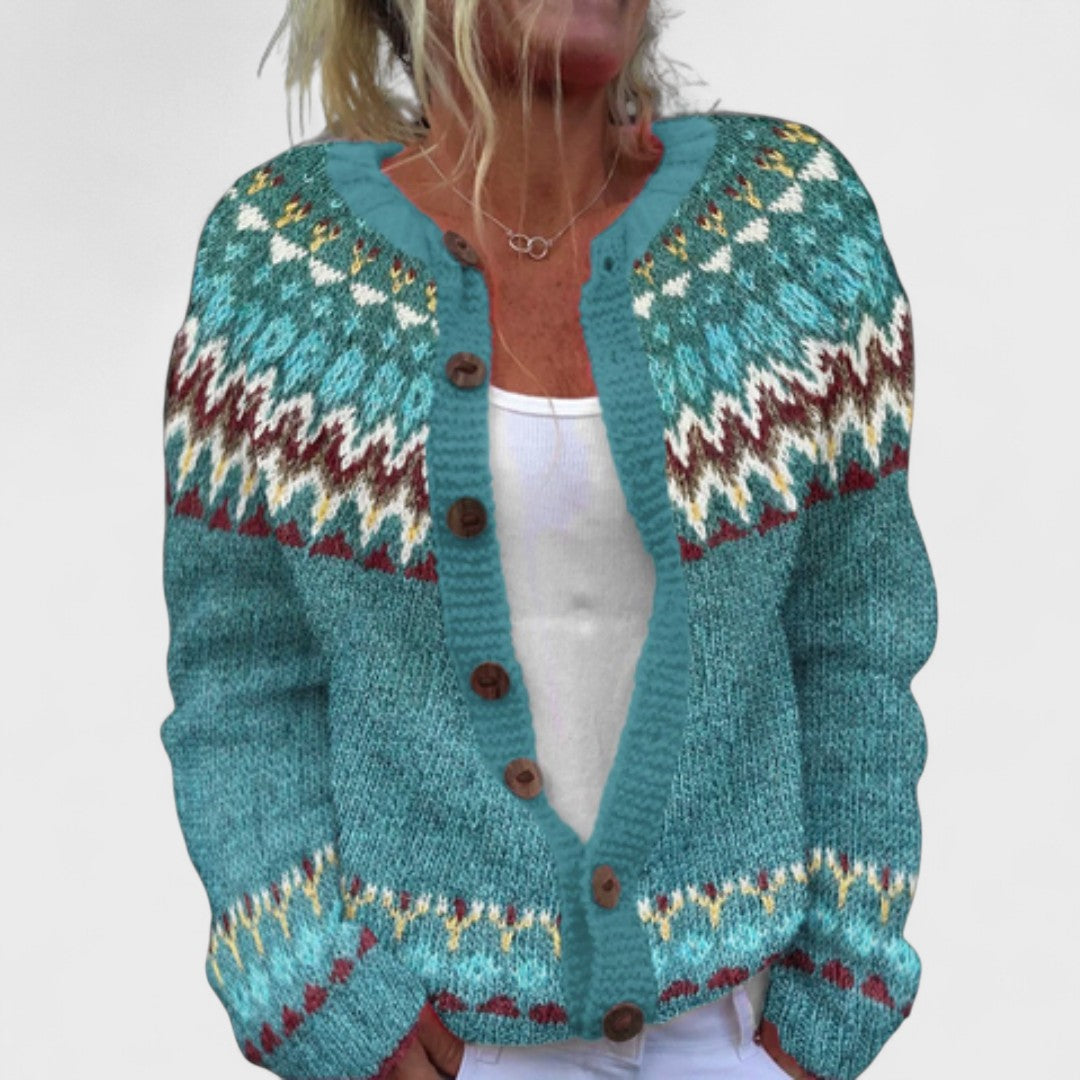 Lianne Rosa Petalo – Chic strikket cardigan med rummelig pasform
