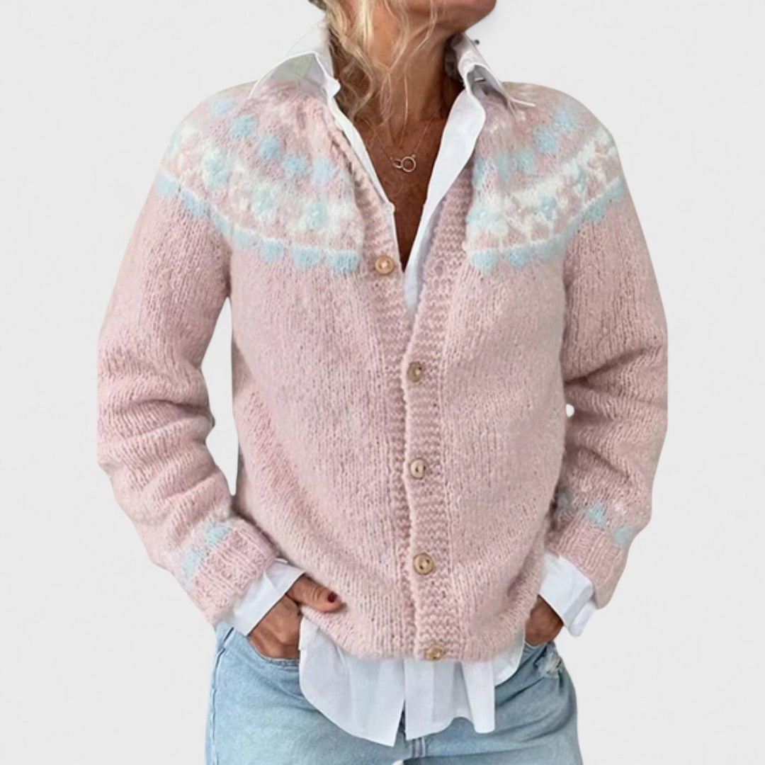 Lianne Verde Bosco – Chic oversized strikket cardigan