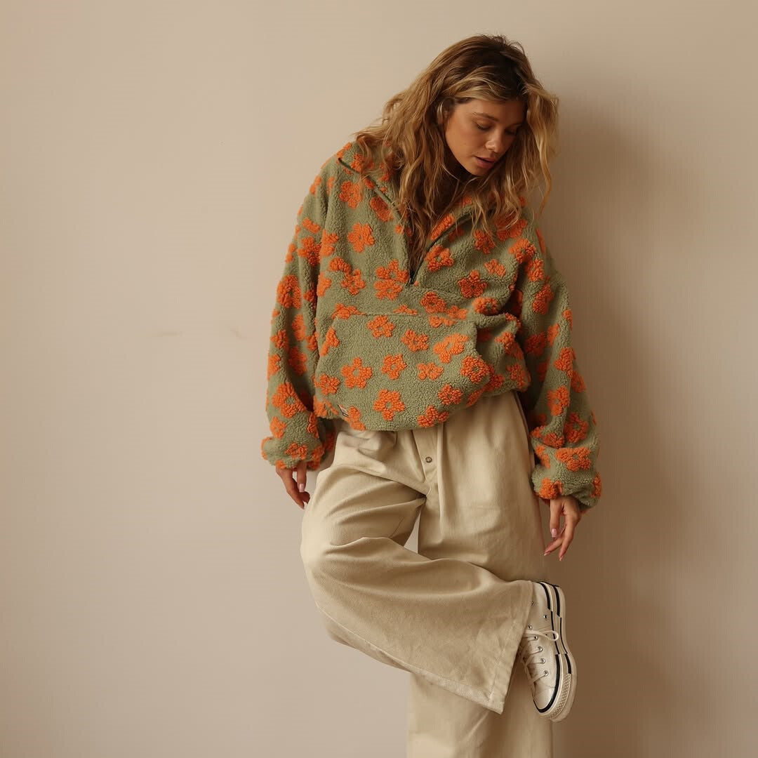 Daisy | Sherpa Boho Blomster Sweater