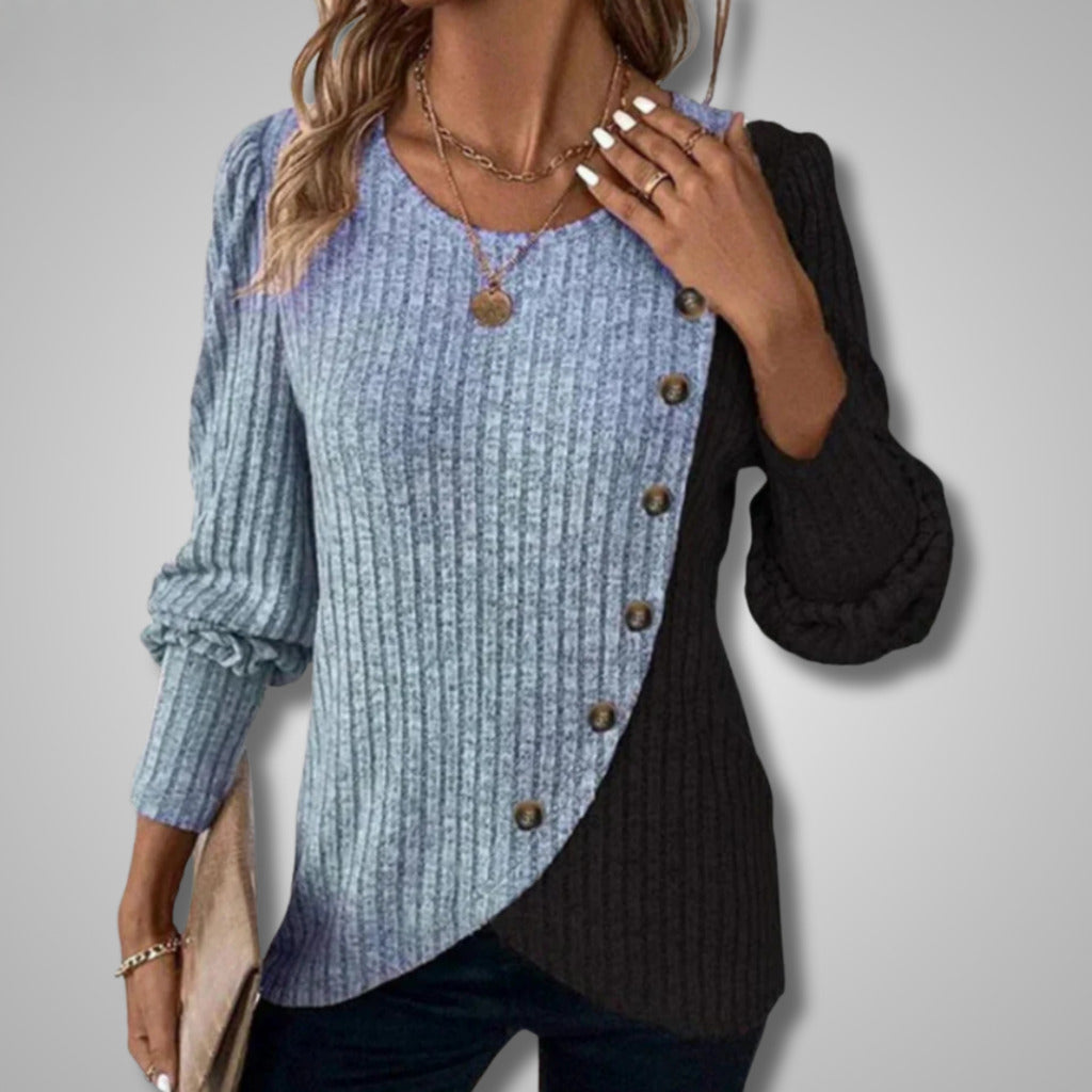 Elora | Elegant Trøje med Foran Knapper