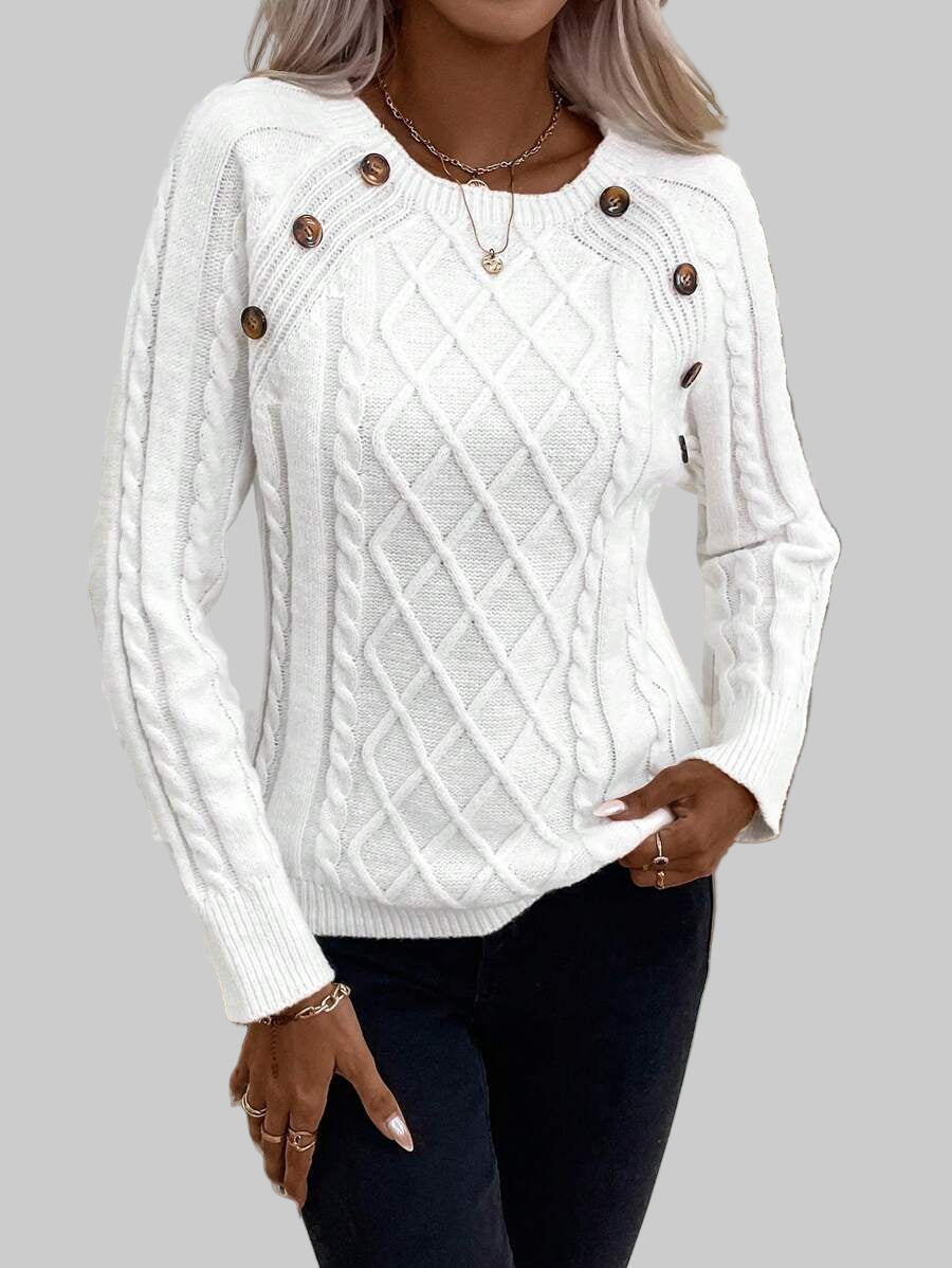 Clara | Sweater med Knapper til Damer