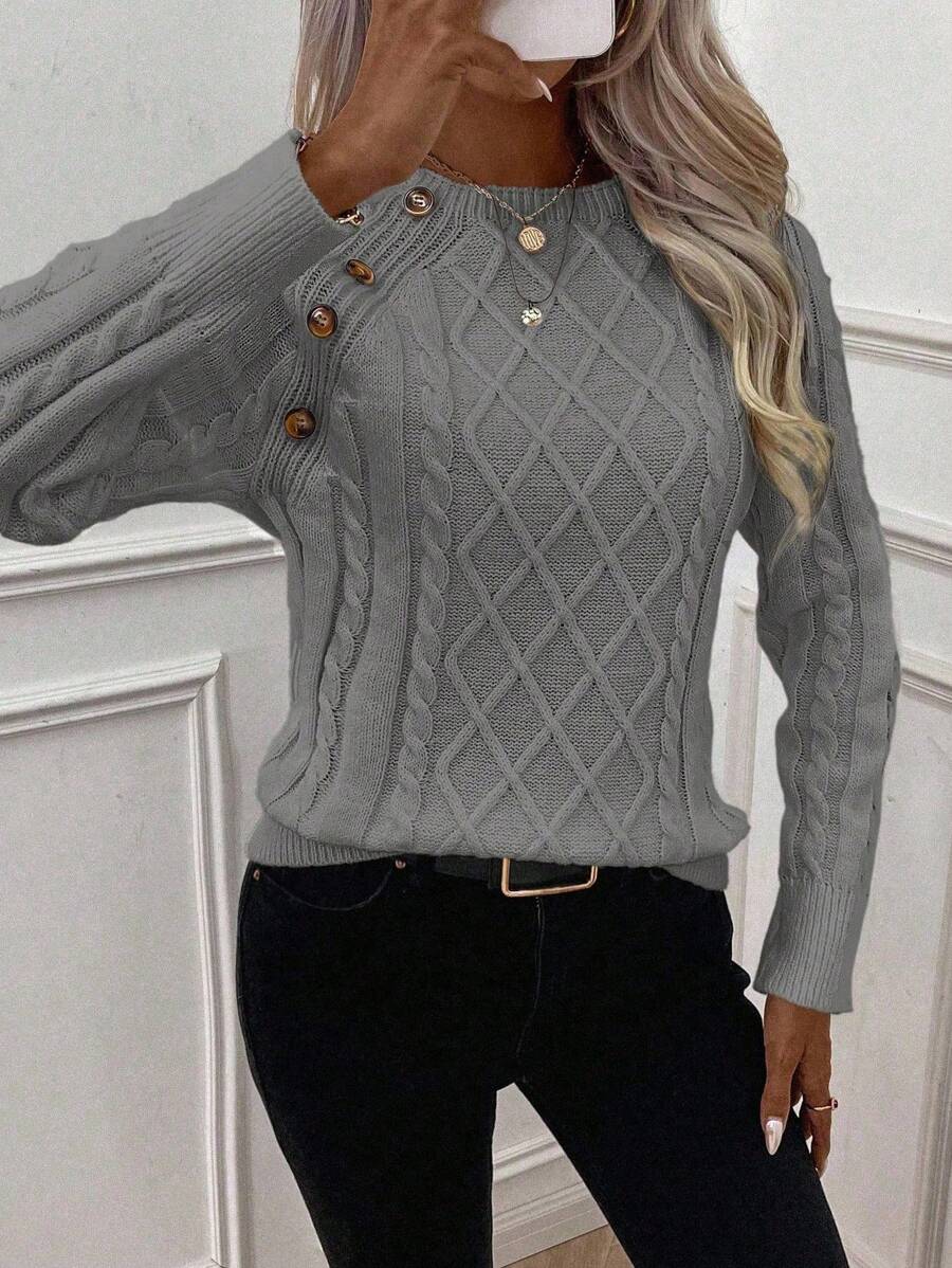 Clara | Sweater med Knapper til Damer