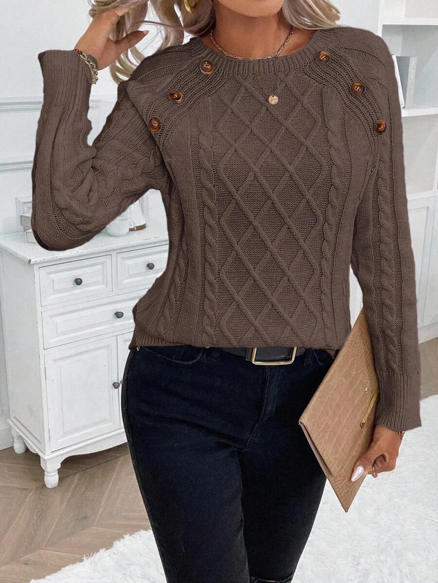 Clara | Sweater med Knapper til Damer
