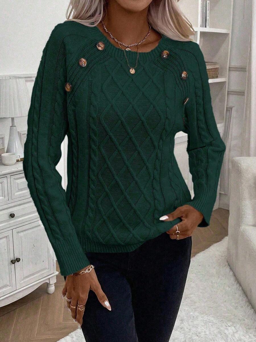 Clara | Sweater med Knapper til Damer