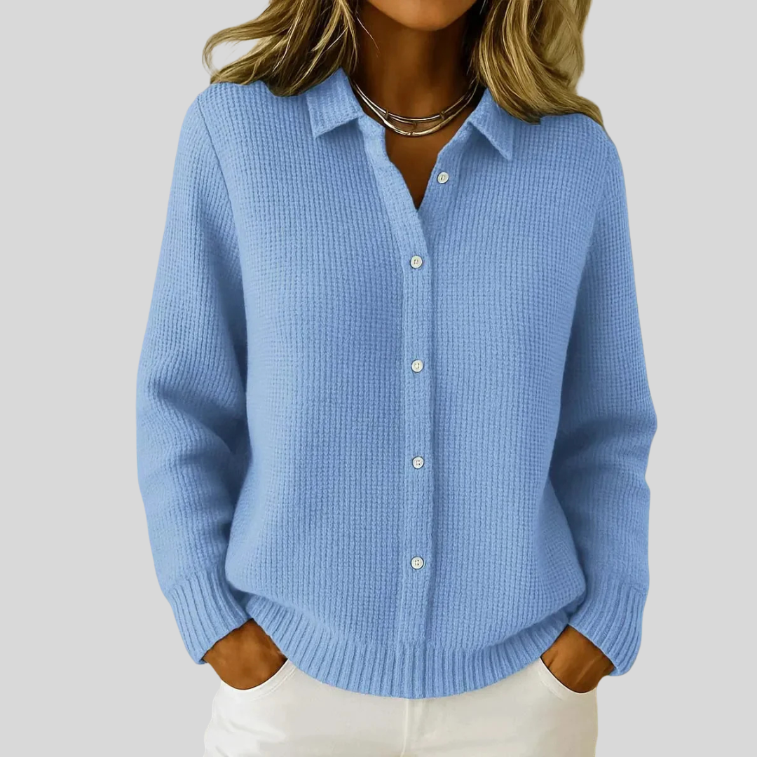 Elaria™ | Hyggelig Langærmet Cardigan