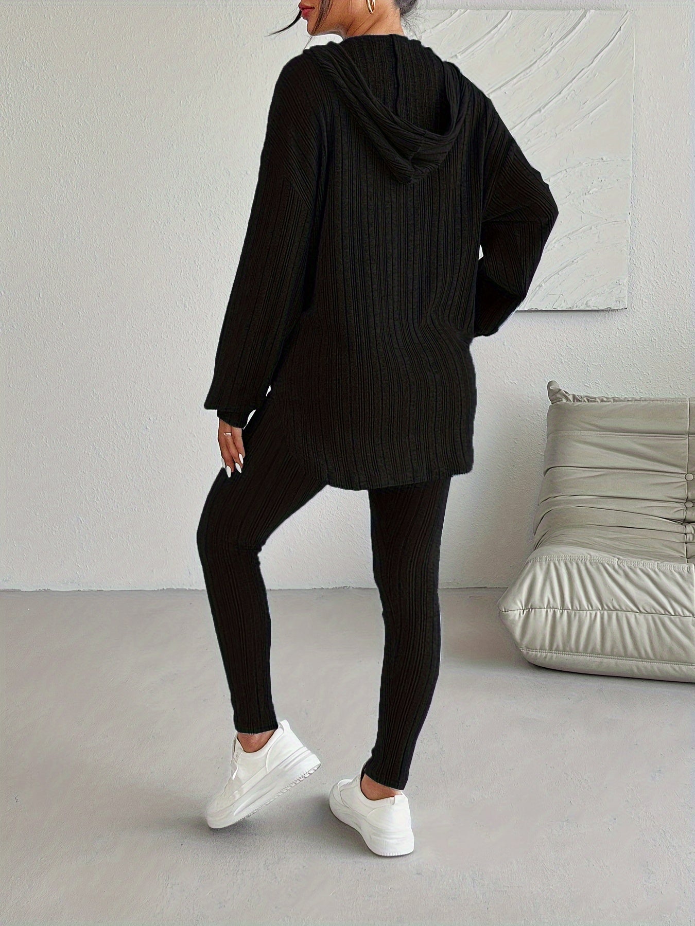Enefarvet To-delt Casual Sæt - Alsidigt Dame Suit i Ensfarvet
