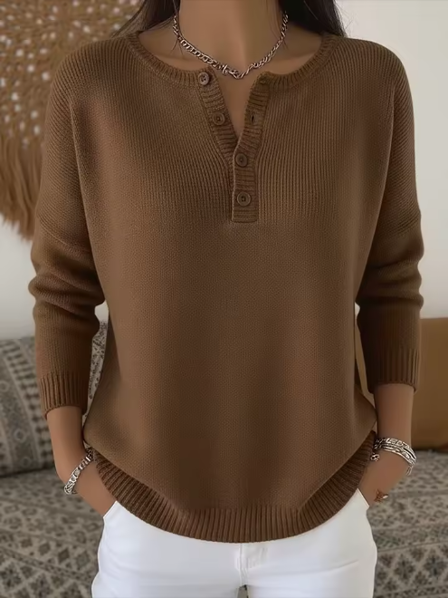 Vera | Elegant Trøje med Knapper