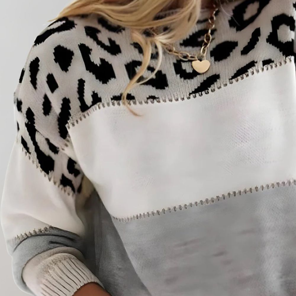 Rosa | Casual Trøje med Leopardprint