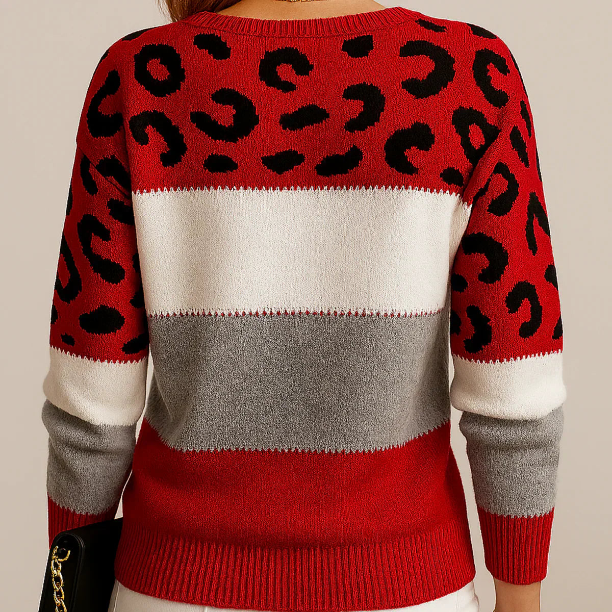 Rosa | Casual Trøje med Leopardprint