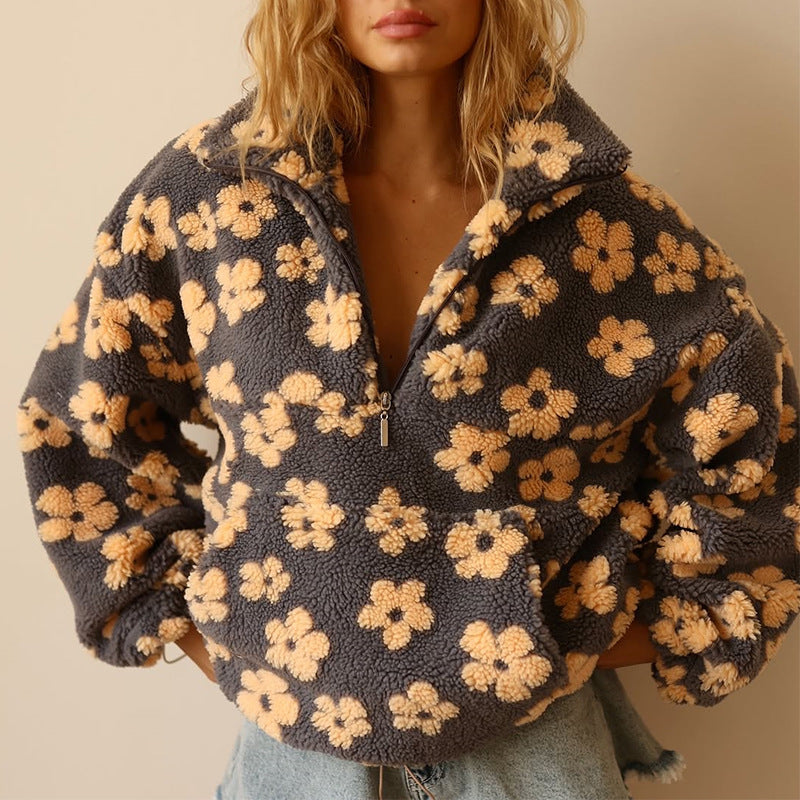 Daisy | Sherpa Boho Blomster Sweater