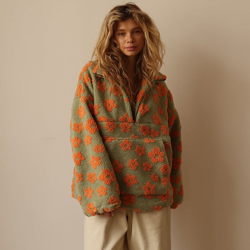 Daisy | Sherpa Boho Blomster Sweater