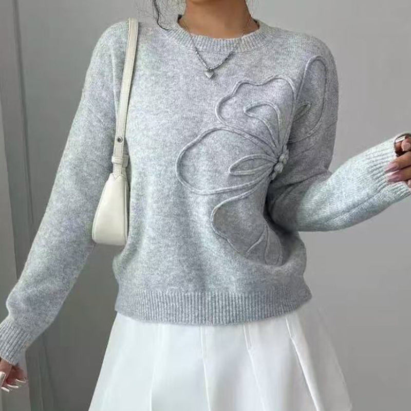 Alma | Strikket Blomster Sweater