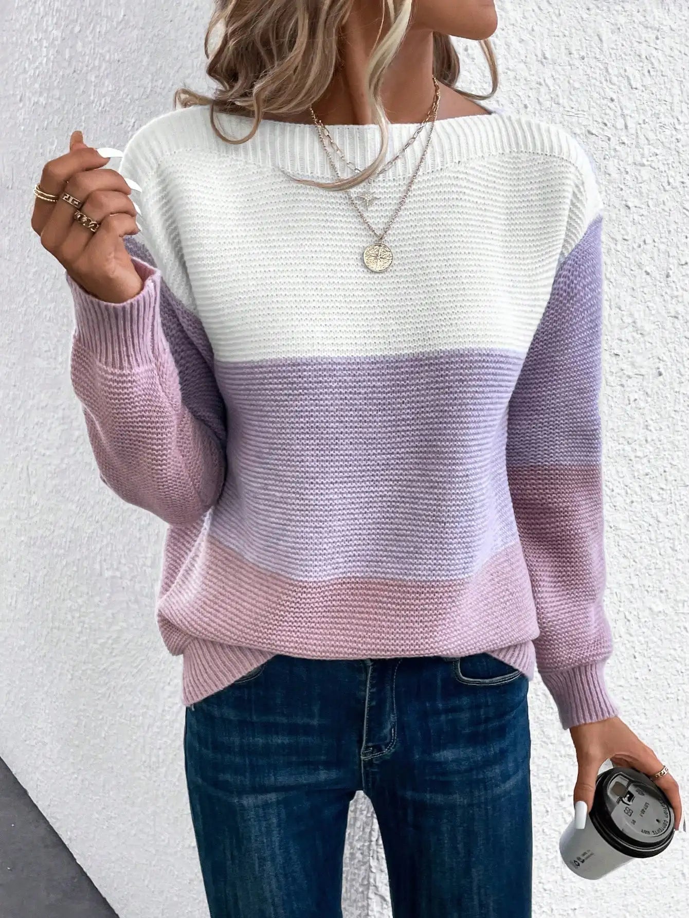 Serena | Blød Gradient Sweater med Komfortabel Snit
