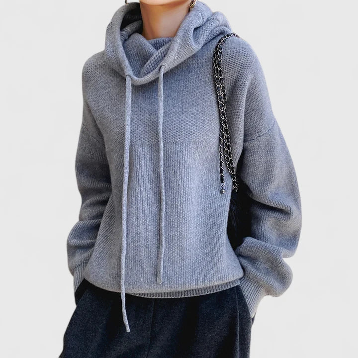 Marie | Cozy Trøje med Høj Krave og Hætte
