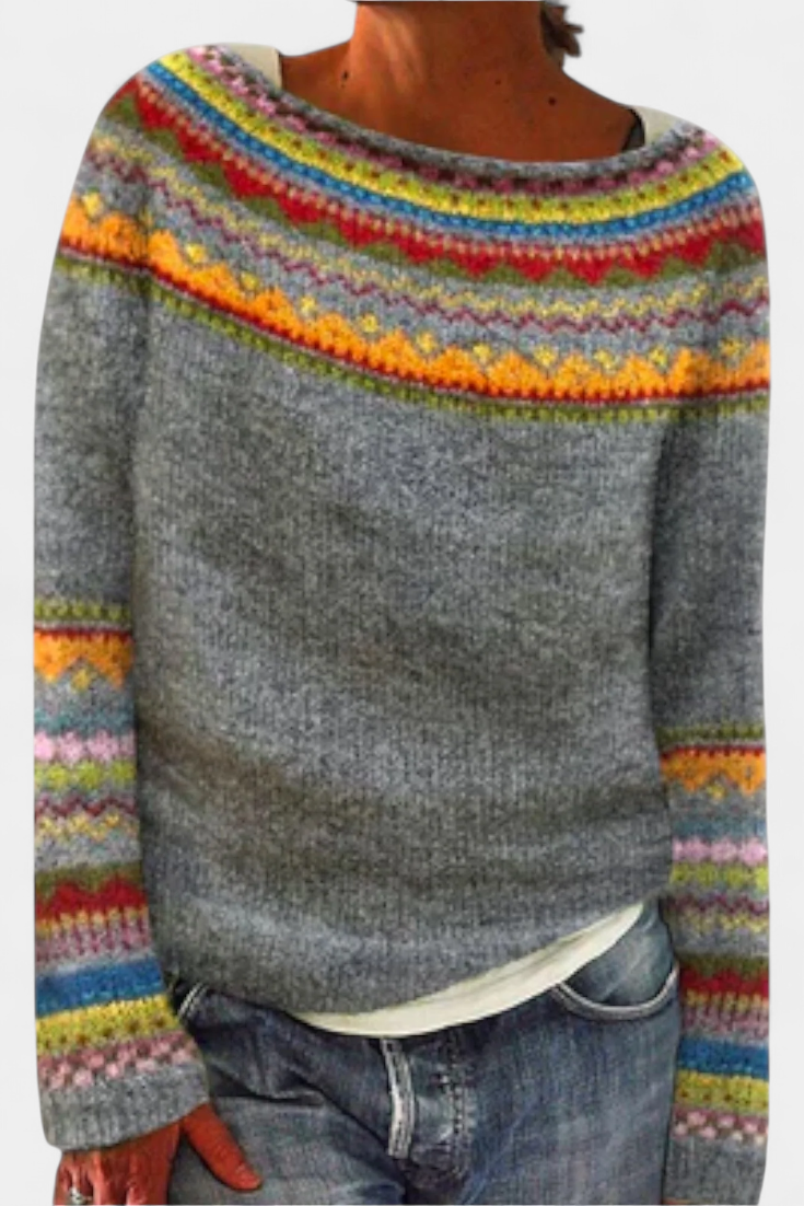 Jolessa | Sweater med Norsk Mønster